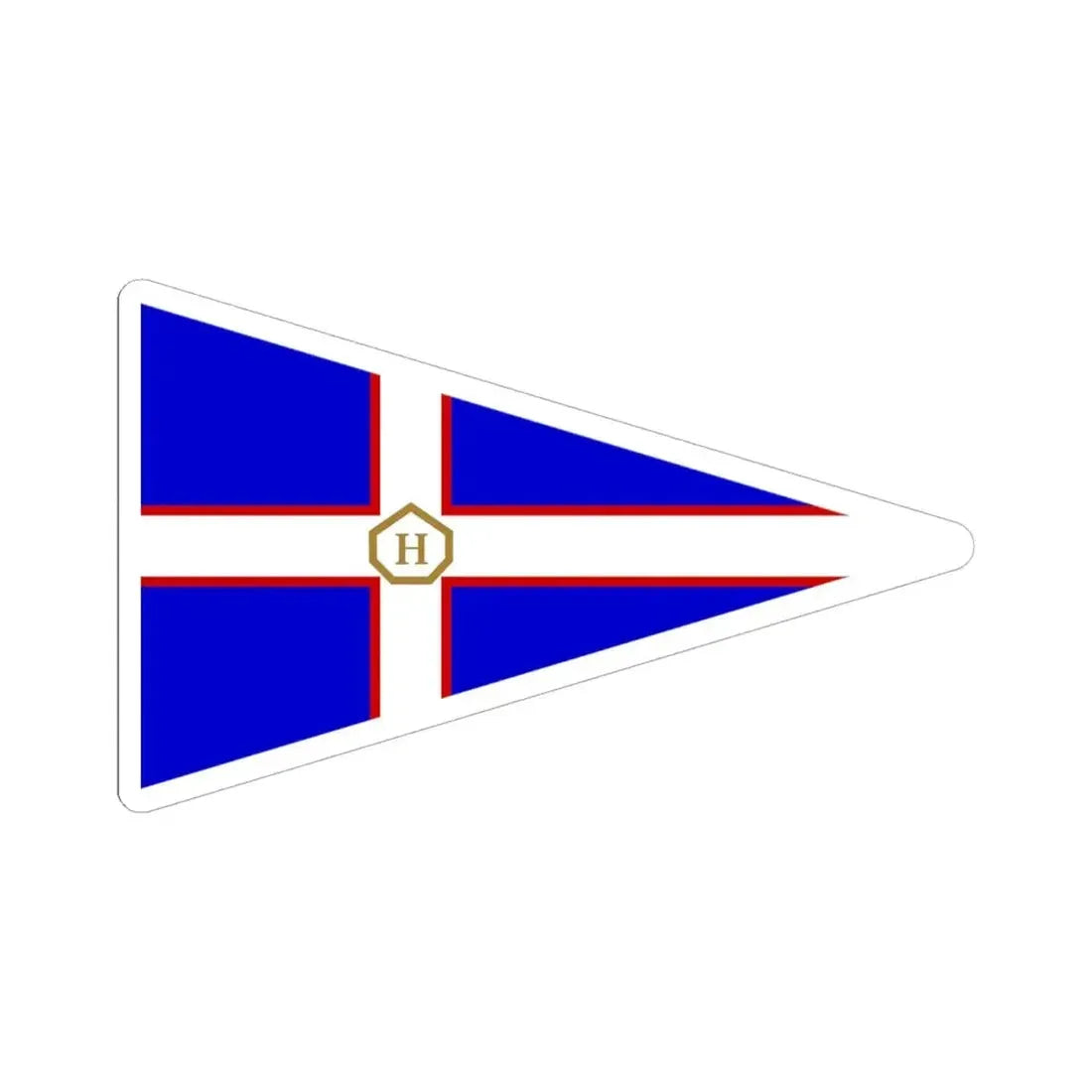 Burgee of Hovas YC (Sweden) STICKER Vinyl Kiss-Cut Decal 6 Inch White - The Sticker Space