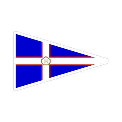 Burgee of Hovas YC (Sweden) STICKER Vinyl Kiss-Cut Decal 6 Inch White - The Sticker Space