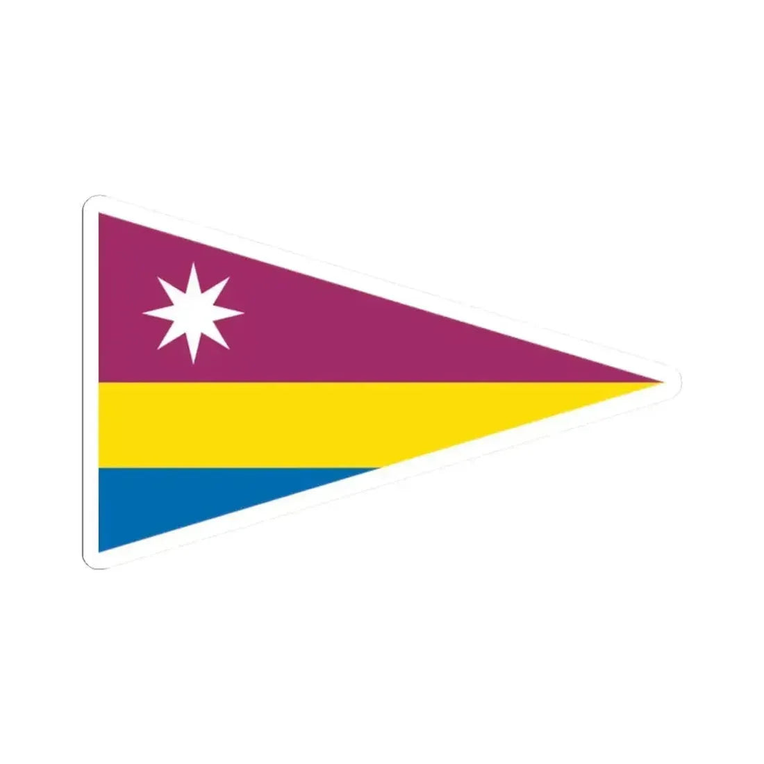 Burgee of JK Rijeka (Croatia) STICKER Vinyl Kiss-Cut Decal 2 Inch White - The Sticker Space