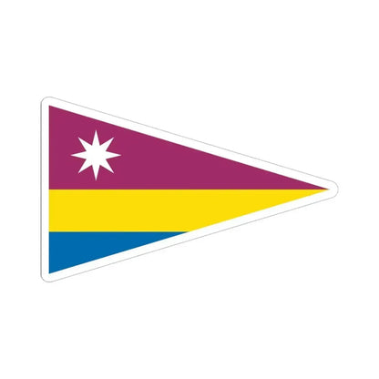 Burgee of JK Rijeka (Croatia) STICKER Vinyl Kiss-Cut Decal 6 Inch White - The Sticker Space