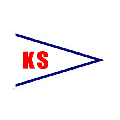 Burgee of Kerteminde Sejlklub (Denmark) STICKER Vinyl Kiss-Cut Decal 2 Inch White - The Sticker Space
