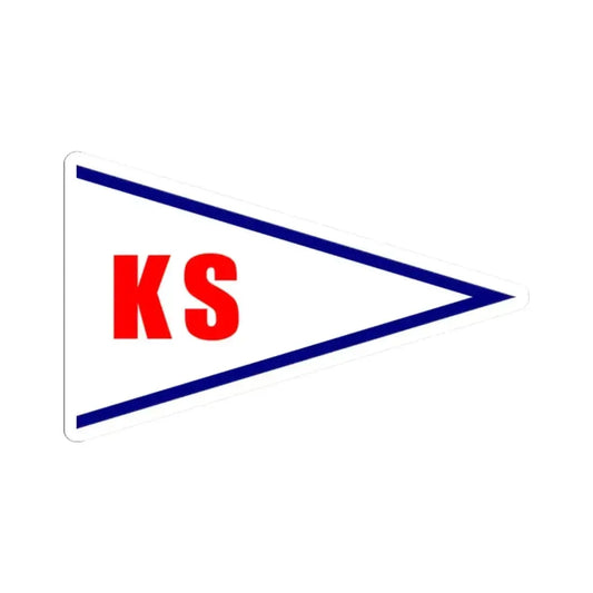 Burgee of Kerteminde Sejlklub (Denmark) STICKER Vinyl Kiss-Cut Decal 2 Inch White - The Sticker Space