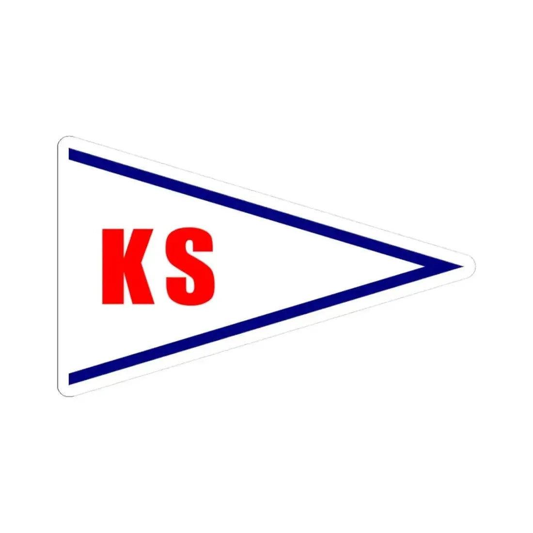 Burgee of Kerteminde Sejlklub (Denmark) STICKER Vinyl Kiss-Cut Decal 3 Inch White - The Sticker Space