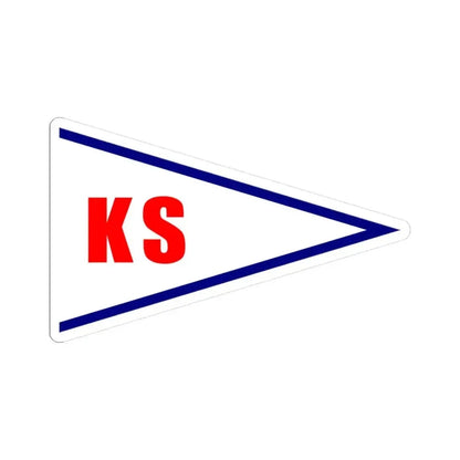 Burgee of Kerteminde Sejlklub (Denmark) STICKER Vinyl Kiss-Cut Decal 3 Inch White - The Sticker Space