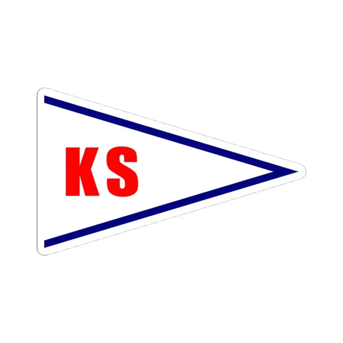 Burgee of Kerteminde Sejlklub (Denmark) STICKER Vinyl Kiss-Cut Decal 4 Inch White - The Sticker Space