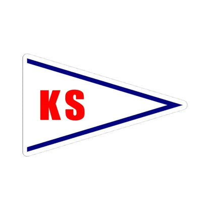 Burgee of Kerteminde Sejlklub (Denmark) STICKER Vinyl Kiss-Cut Decal 4 Inch White - The Sticker Space