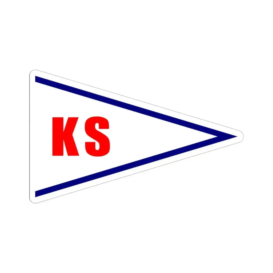 Burgee of Kerteminde Sejlklub (Denmark) STICKER Vinyl Kiss-Cut Decal 6 Inch White - The Sticker Space
