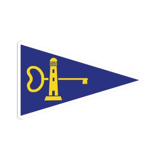 Burgee of Key Biscayne YC (United States) STICKER Vinyl Kiss-Cut Decal 2 Inch White - The Sticker Space