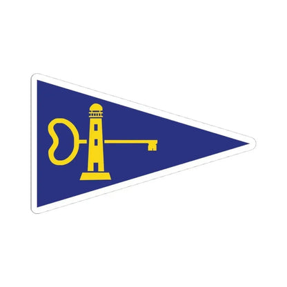 Burgee of Key Biscayne YC (United States) STICKER Vinyl Kiss-Cut Decal 4 Inch White - The Sticker Space