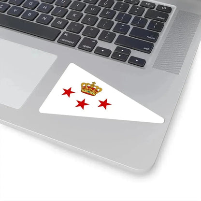 Burgee of Kongelig Dansk Yachtklub (Denmark) STICKER Vinyl Kiss-Cut Decal - The Sticker Space