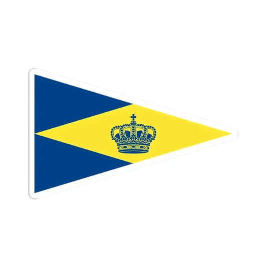 Burgee of Koninklijke Yacht Club Nieuwpoort (Belgium) STICKER Vinyl Kiss-Cut Decal 2 Inch White - The Sticker Space