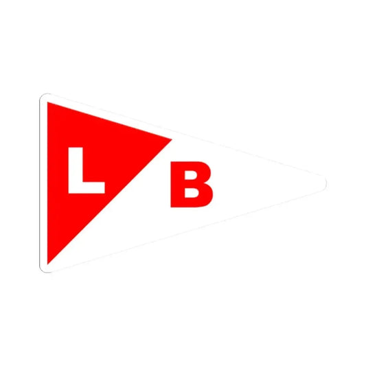 Burgee of Lake Beulah YC (United States) STICKER Vinyl Kiss-Cut Decal 2 Inch White - The Sticker Space