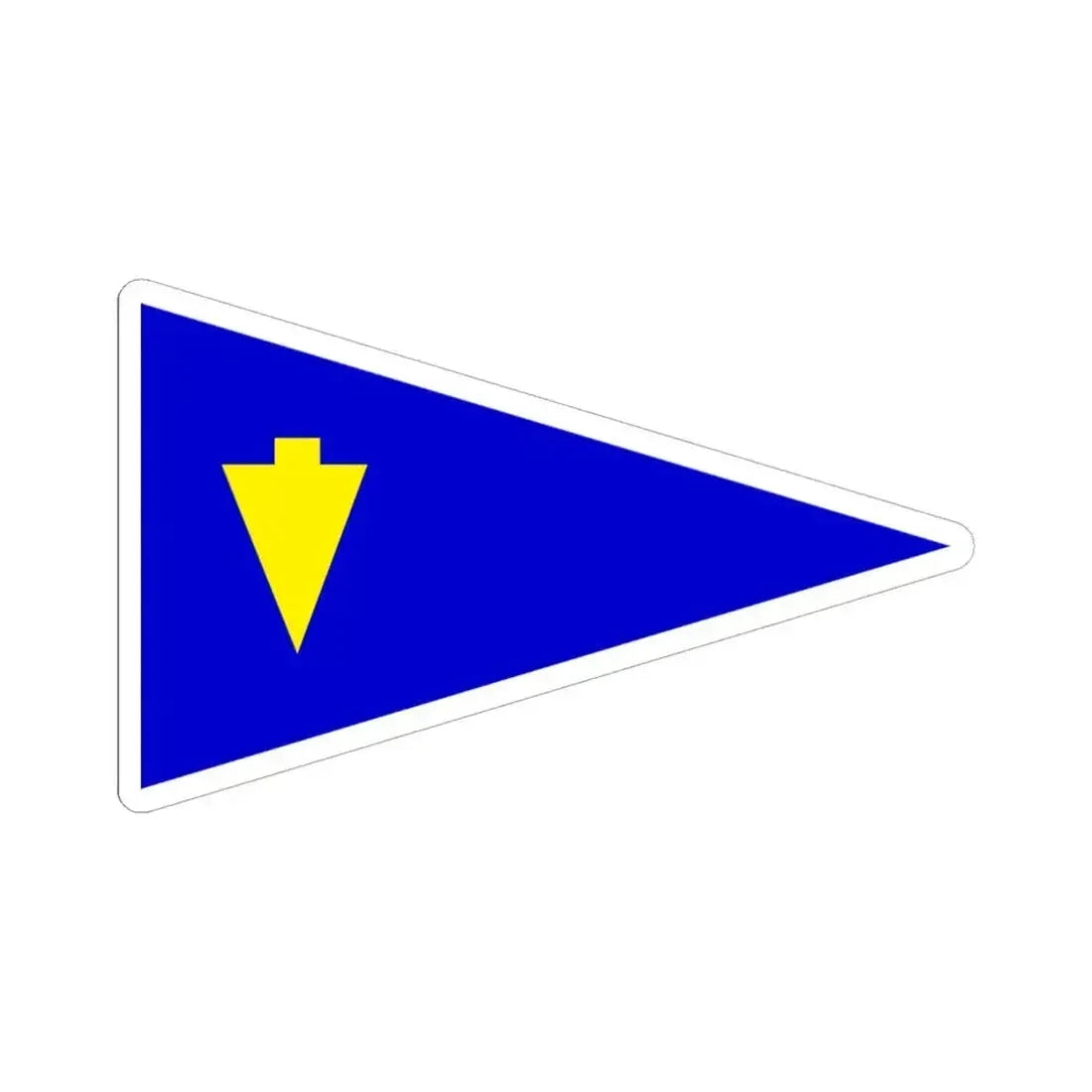 Burgee of Lake Mohawk YC (United States) STICKER Vinyl Kiss-Cut Decal 6 Inch White - The Sticker Space