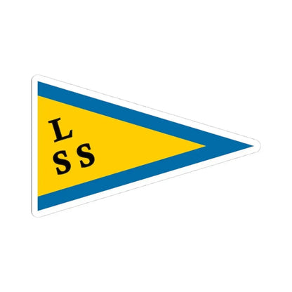 Burgee of Landskrona Segelsallskap (Sweden) STICKER Vinyl Kiss-Cut Decal 4 Inch White - The Sticker Space