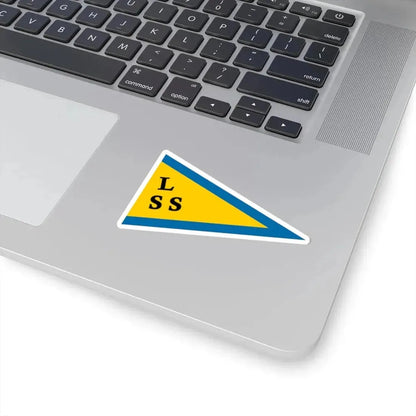 Burgee of Landskrona Segelsallskap (Sweden) STICKER Vinyl Kiss-Cut Decal - The Sticker Space