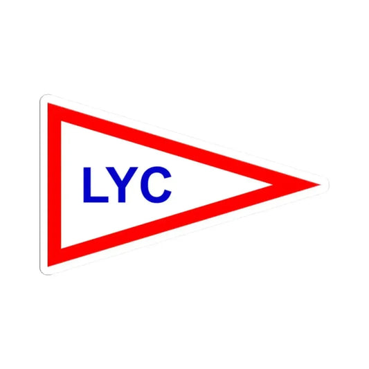 Burgee of Lauderdale YC (United States) STICKER Vinyl Kiss-Cut Decal 2 Inch White - The Sticker Space