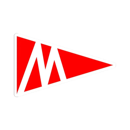 Burgee of Mantoloking YC (United States) STICKER Vinyl Kiss-Cut Decal 2 Inch White - The Sticker Space