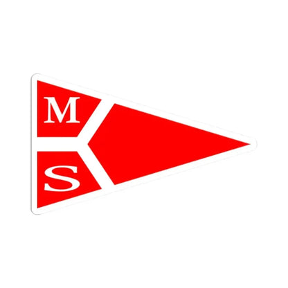 Burgee of Middelfart Sejlklub (Denmark) STICKER Vinyl Kiss-Cut Decal 2 Inch White - The Sticker Space