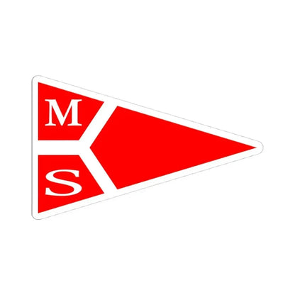 Burgee of Middelfart Sejlklub (Denmark) STICKER Vinyl Kiss-Cut Decal 4 Inch White - The Sticker Space
