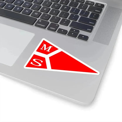 Burgee of Middelfart Sejlklub (Denmark) STICKER Vinyl Kiss-Cut Decal - The Sticker Space