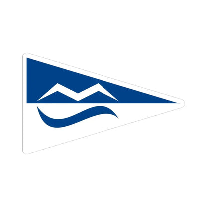 Burgee of Moss Seilforening (Norway) STICKER Vinyl Kiss-Cut Decal 4 Inch White - The Sticker Space