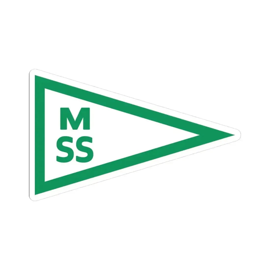 Burgee of Motala Segelsallskap (Sweden) STICKER Vinyl Kiss-Cut Decal 3 Inch White - The Sticker Space