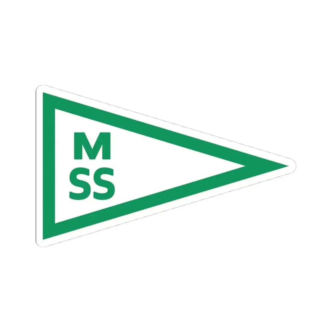 Burgee of Motala Segelsallskap (Sweden) STICKER Vinyl Kiss-Cut Decal 4 Inch White - The Sticker Space