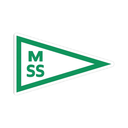 Burgee of Motala Segelsallskap (Sweden) STICKER Vinyl Kiss-Cut Decal 4 Inch White - The Sticker Space