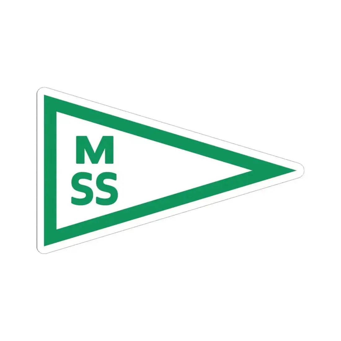 Burgee of Motala Segelsallskap (Sweden) STICKER Vinyl Kiss-Cut Decal 6 Inch White - The Sticker Space