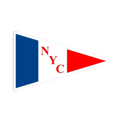 Burgee of Nassau YC (Bahamas) STICKER Vinyl Kiss-Cut Decal 3 Inch White - The Sticker Space