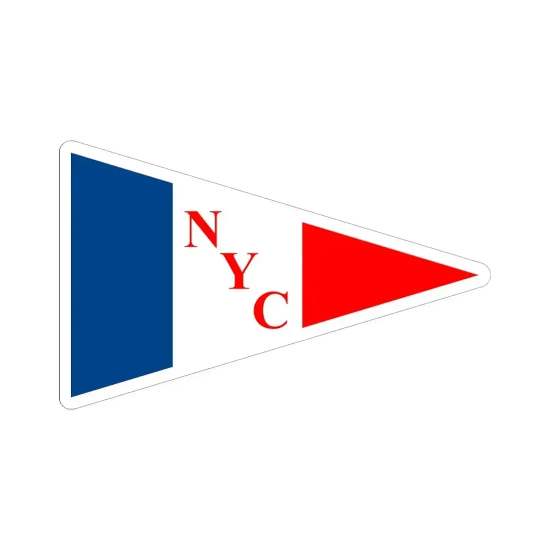 Burgee of Nassau YC (Bahamas) STICKER Vinyl Kiss-Cut Decal 6 Inch White - The Sticker Space