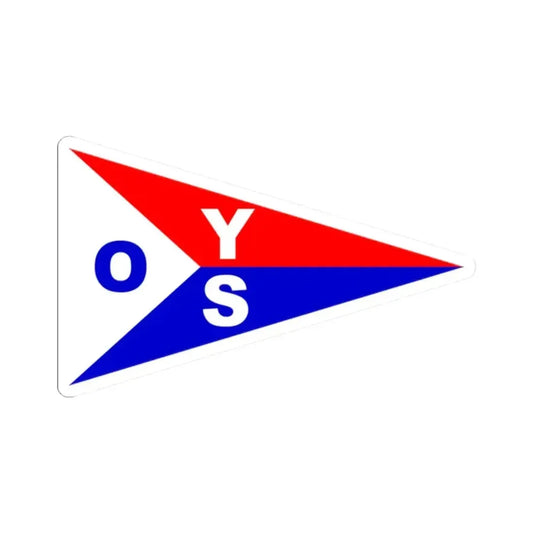 Burgee of Oakville Yacht Squadron (Canada) STICKER Vinyl Kiss-Cut Decal 2 Inch White - The Sticker Space
