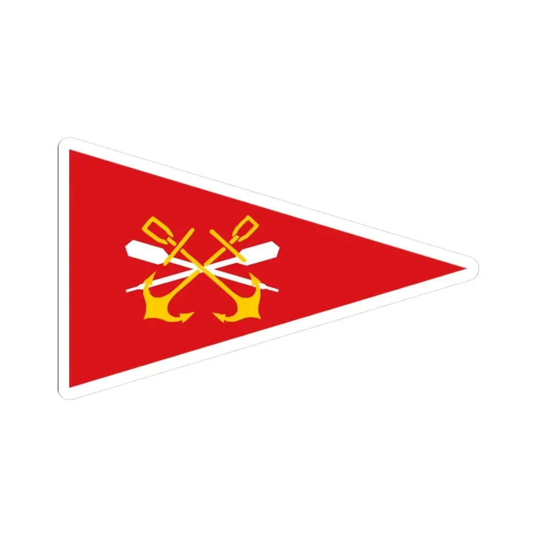 Burgee of RCN Cadiz (Spain) STICKER Vinyl Kiss-Cut Decal 3 Inch White - The Sticker Space