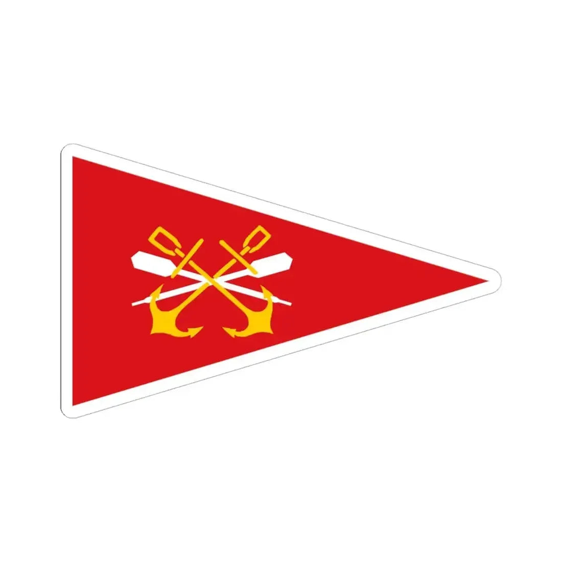 Burgee of RCN Cadiz (Spain) STICKER Vinyl Kiss-Cut Decal 6 Inch White - The Sticker Space