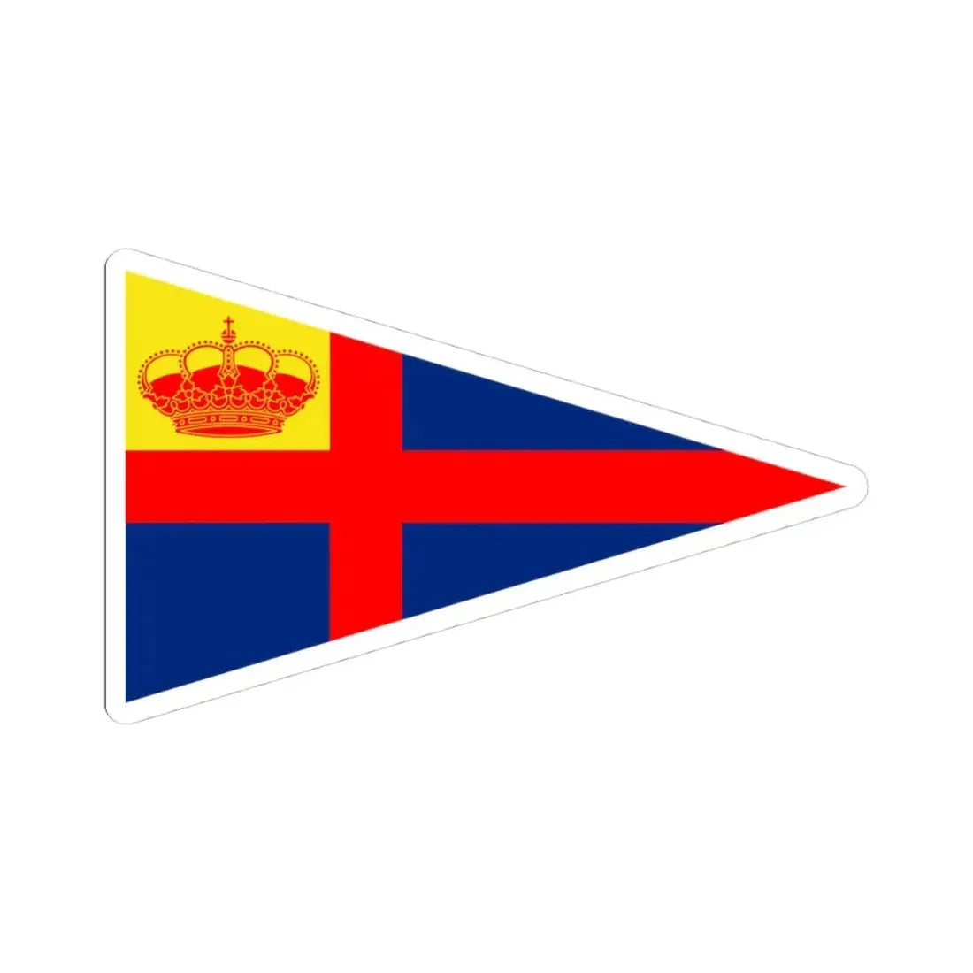 Burgee of rcn palma (Spain) STICKER Vinyl Kiss-Cut Decal 4 Inch White - The Sticker Space