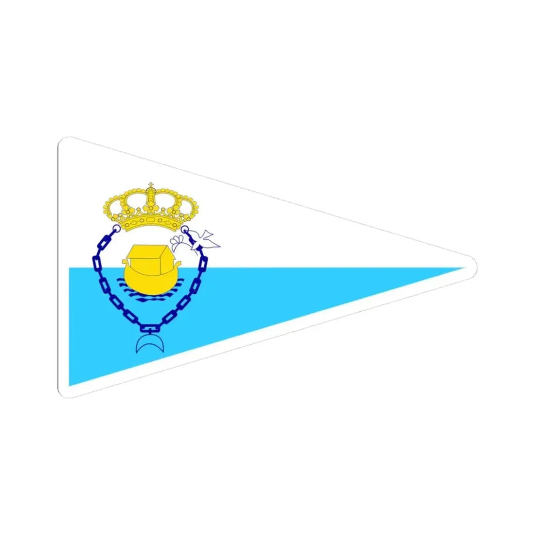 Burgee of RCN Portosin (Spain) STICKER Vinyl Kiss-Cut Decal 3 Inch White - The Sticker Space