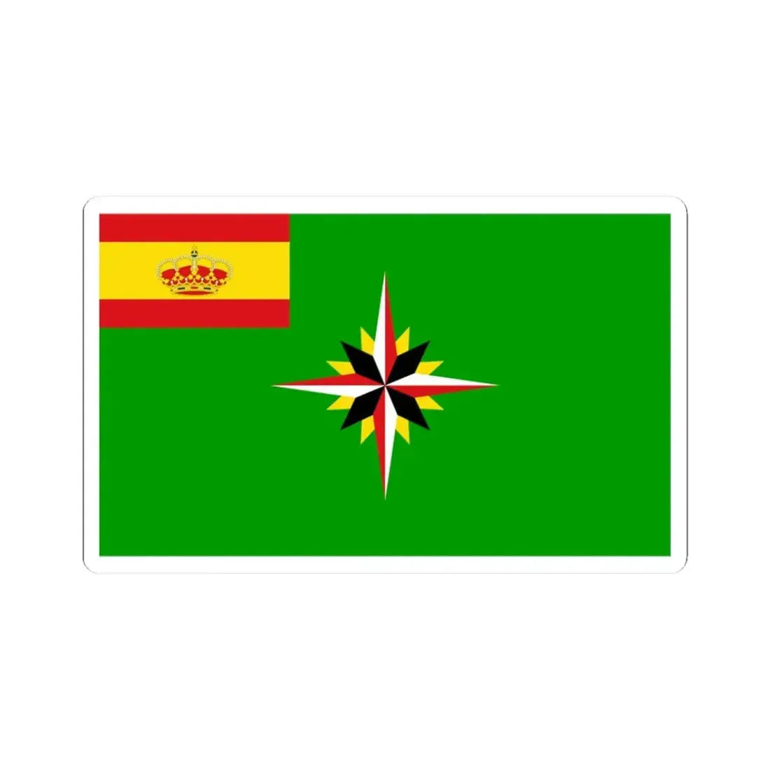 Burgee of RCN Sangenjo (Spain) STICKER Vinyl Kiss-Cut Decal 3 Inch White - The Sticker Space