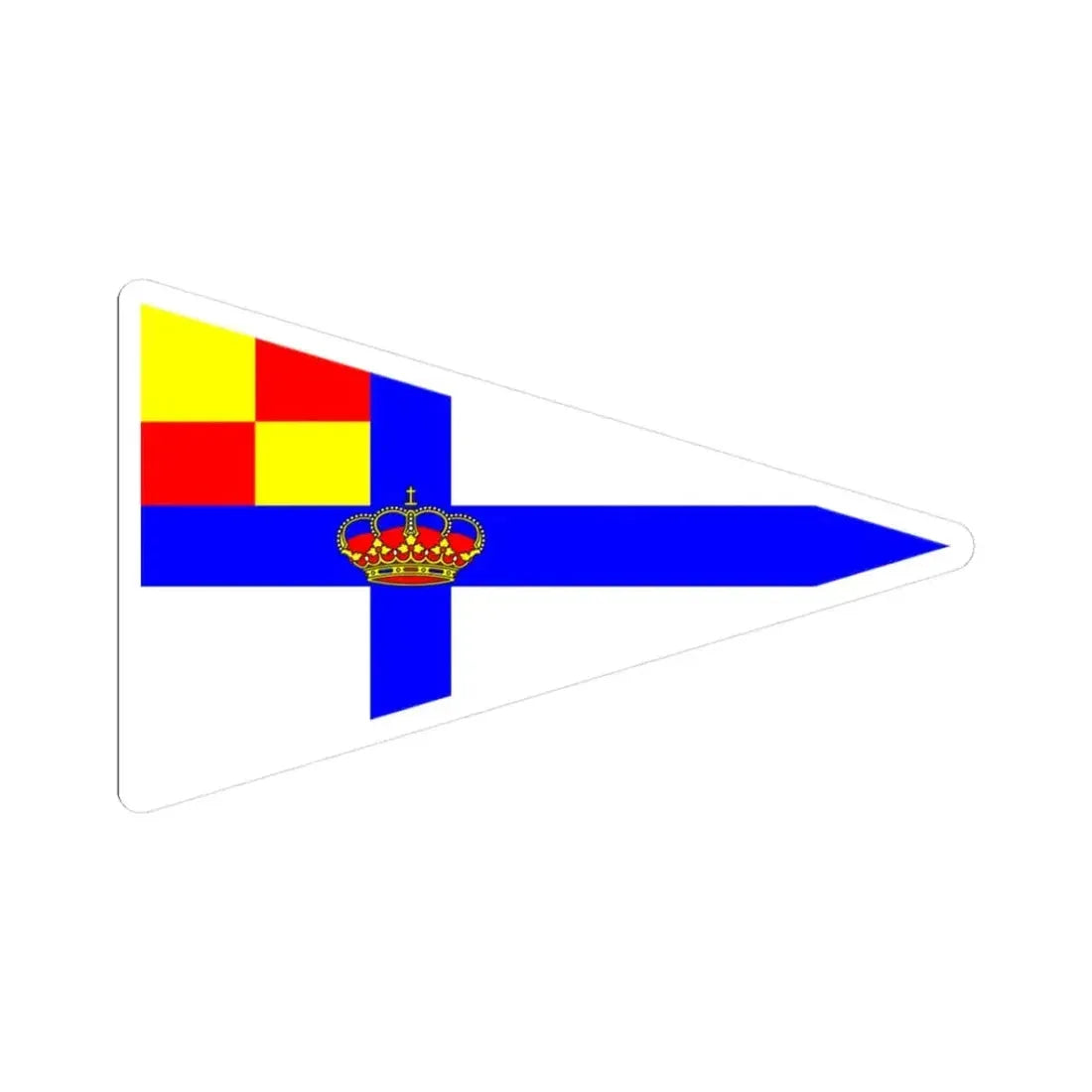 Burgee of RCR Galicia (Spain) STICKER Vinyl Kiss-Cut Decal 3 Inch White - The Sticker Space