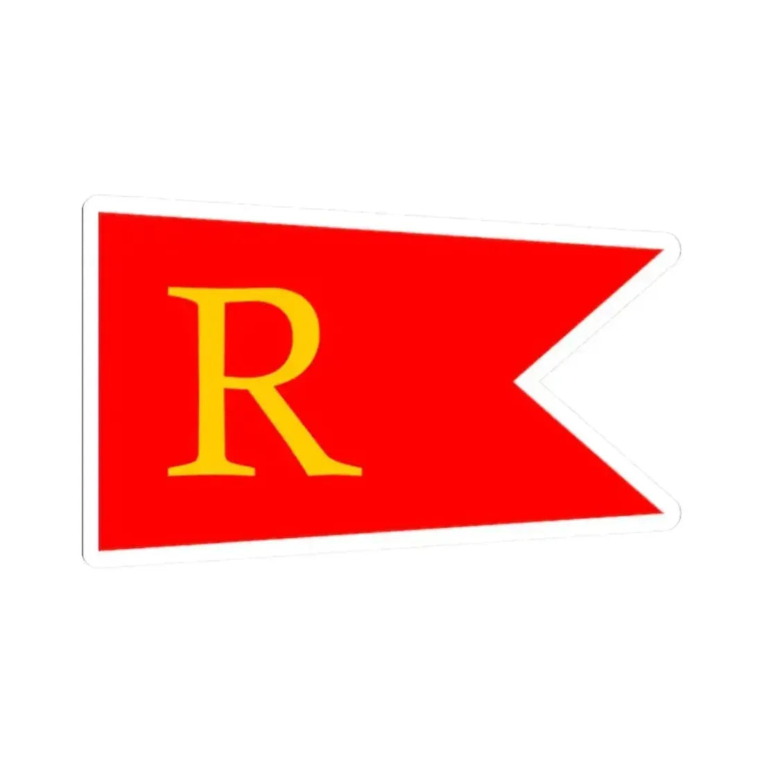 Burgee of Risør Seilforening (Norway) STICKER Vinyl Kiss-Cut Decal 2 Inch White - The Sticker Space