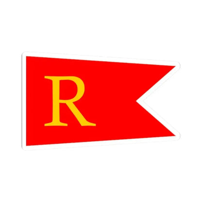 Burgee of Risør Seilforening (Norway) STICKER Vinyl Kiss-Cut Decal 2 Inch White - The Sticker Space