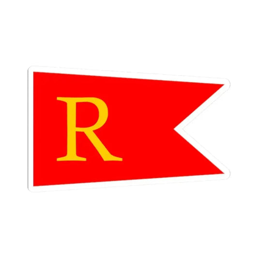 Burgee of Risør Seilforening (Norway) STICKER Vinyl Kiss-Cut Decal 2 Inch White - The Sticker Space