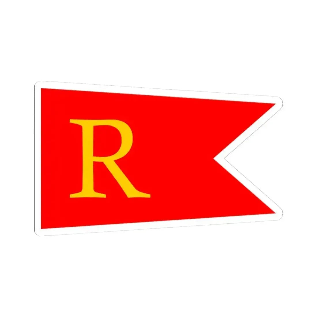 Burgee of Risør Seilforening (Norway) STICKER Vinyl Kiss-Cut Decal 3 Inch White - The Sticker Space