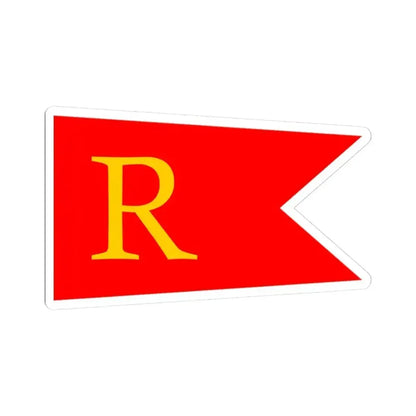 Burgee of Risør Seilforening (Norway) STICKER Vinyl Kiss-Cut Decal 3 Inch White - The Sticker Space