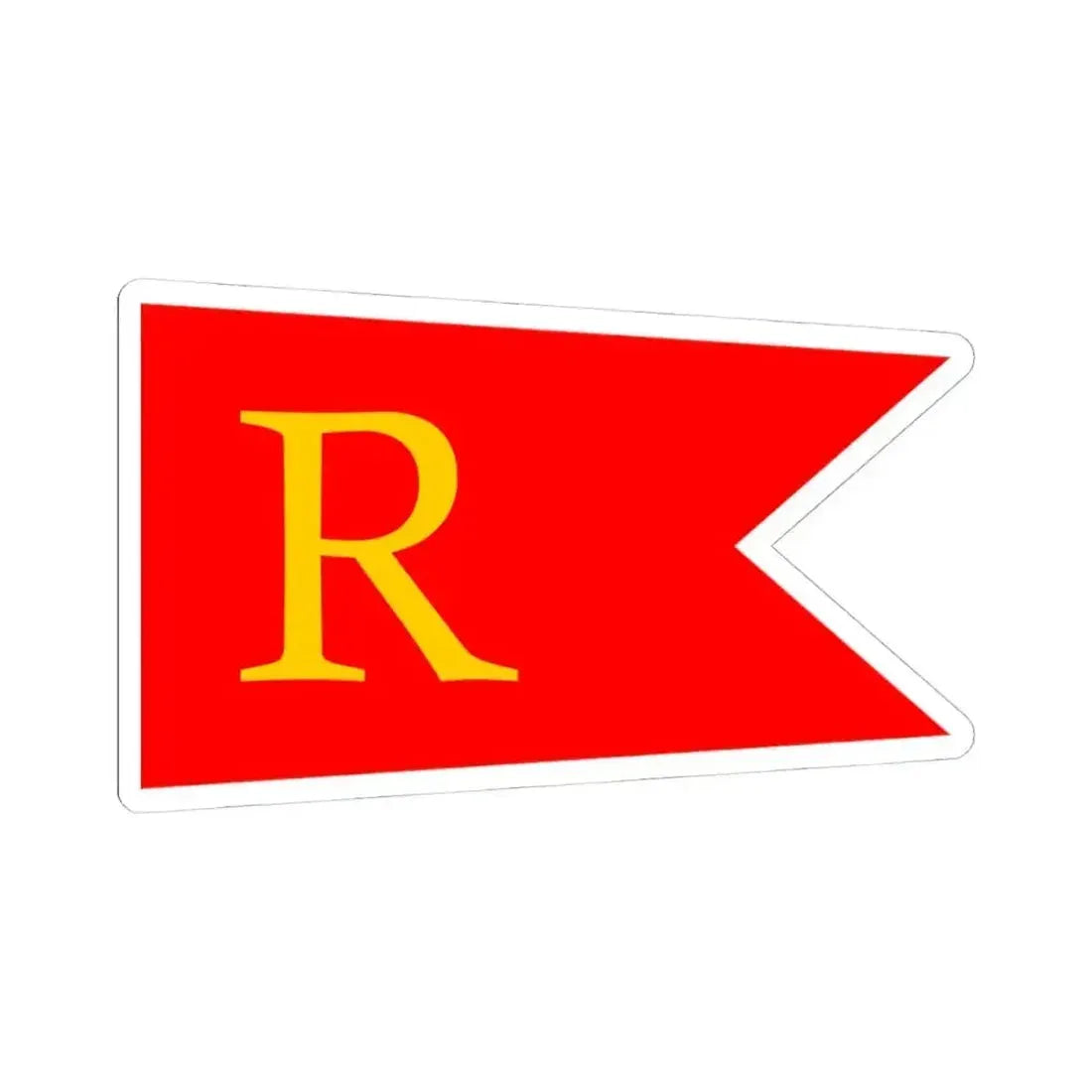 Burgee of Risør Seilforening (Norway) STICKER Vinyl Kiss-Cut Decal 4 Inch White - The Sticker Space