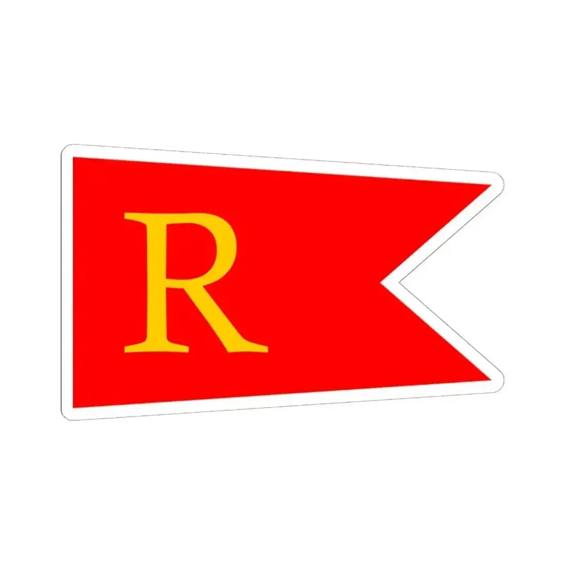 Burgee of Risør Seilforening (Norway) STICKER Vinyl Kiss-Cut Decal 6 Inch White - The Sticker Space