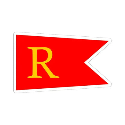 Burgee of Risør Seilforening (Norway) STICKER Vinyl Kiss-Cut Decal 6 Inch White - The Sticker Space