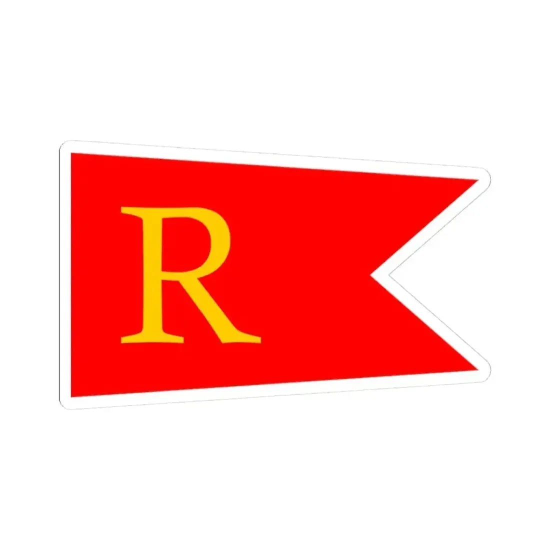 Burgee of Risør Seilforening (Norway) STICKER Vinyl Kiss-Cut Decal - The Sticker Space