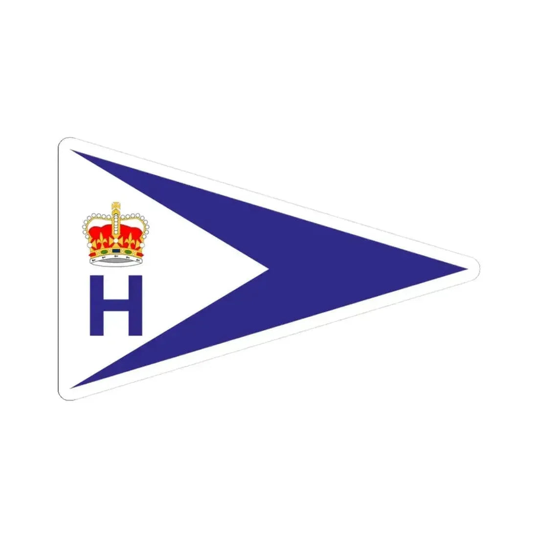 Burgee of Royal Hamilton YC (Canada) STICKER Vinyl Kiss-Cut Decal 3 Inch White - The Sticker Space