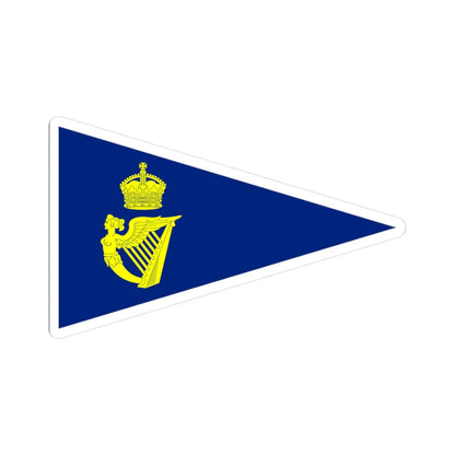 Burgee of Royal Irish YC (Ireland) STICKER Vinyl Kiss-Cut Decal 3 Inch White - The Sticker Space