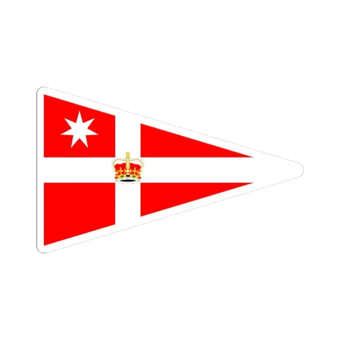 Burgee of Royal Melbourne Yacht Squadron (Australia) STICKER Vinyl Kiss-Cut Decal 3 Inch White - The Sticker Space